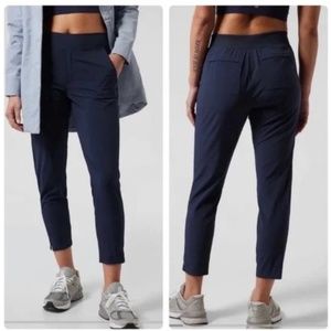ATHLETA Brooklyn Ankle Pants Navy Blue - Size 16